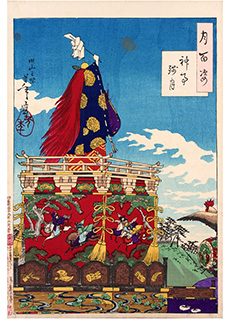 Dawn moon of the Shinto rites by Tsukioka Yoshitoshi